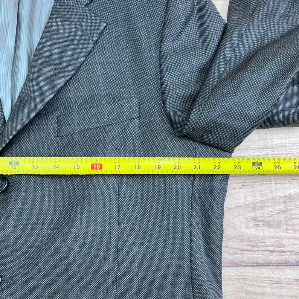 Jack Victor Loro Piana Zelander Wool Blazer 42L Grey Purple Pinstripe Sport Coat